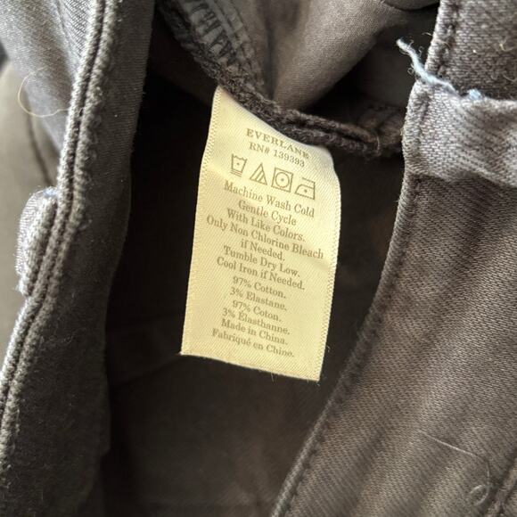 Everlane Wide Leg Cropped Trouser Pants Navy Size 6 - Picture 6 of 9